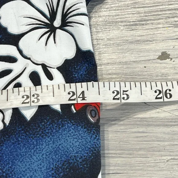 Winnie Fashions Hawaiian Shirt Aloha Blue Floral Wagon - Picture 5 of 6